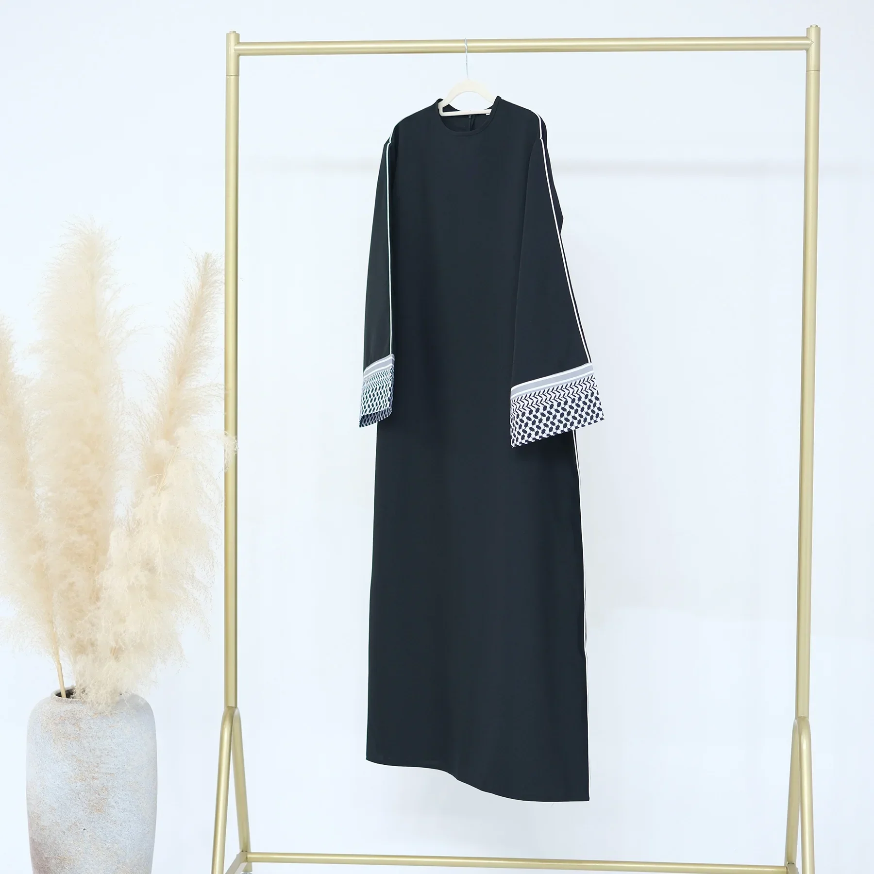 Robe Abaya en lin de coton pour femme - image de produit 7
