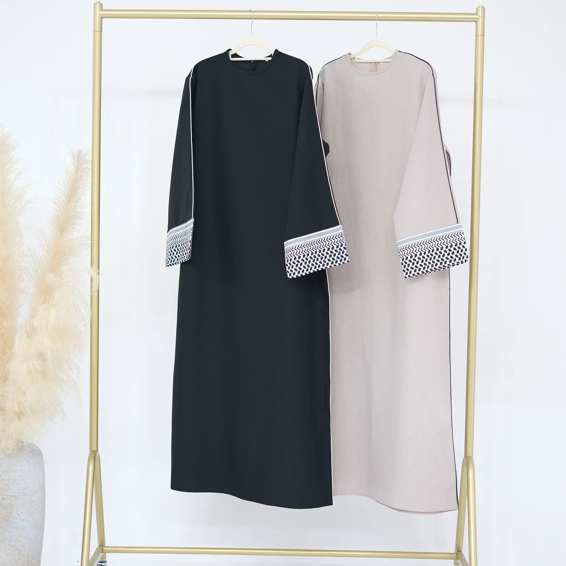 Robe Abaya en lin de coton pour femme - image de produit 5