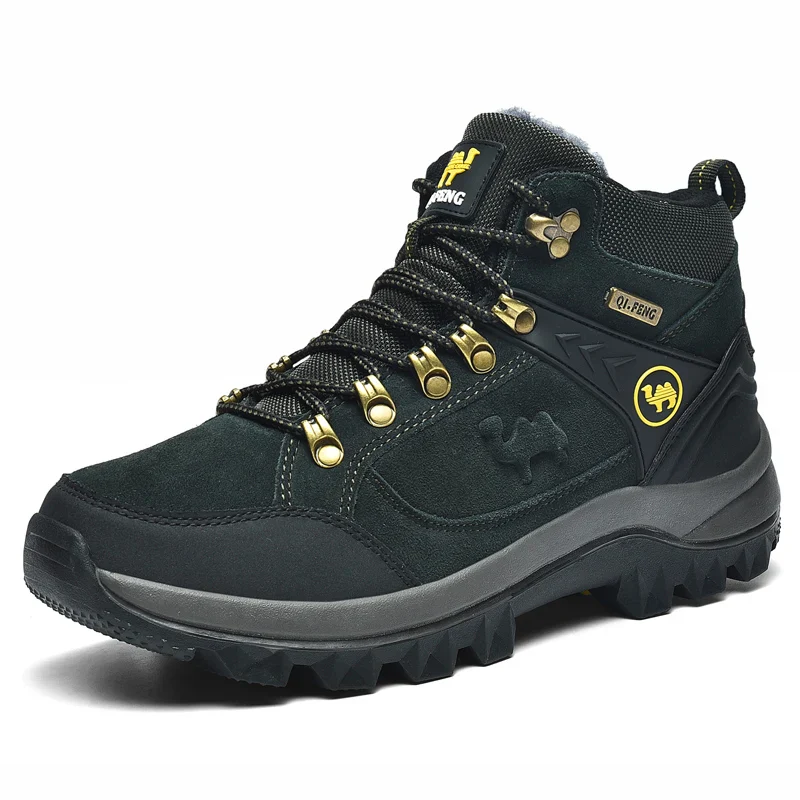 Chaussures hiver homme cuir fourrure randonnée outdoor 🥾 - image de produit 7