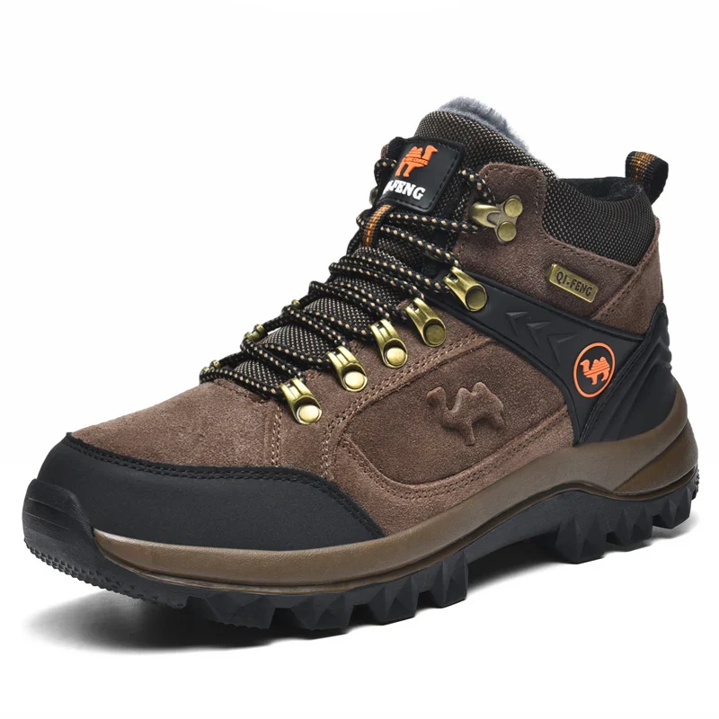 Chaussures hiver homme cuir fourrure randonnée outdoor 🥾 - image de produit 6