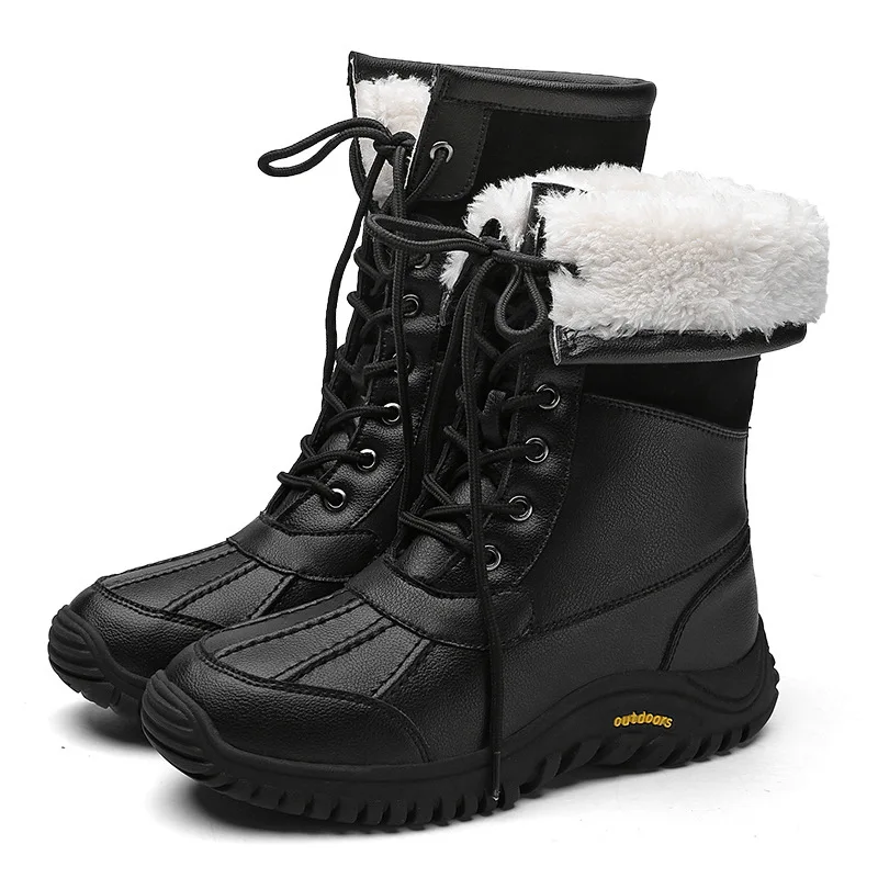 Bottes de neige chaudes en peluche pour femmes, imperméables et confortables - image de produit 5