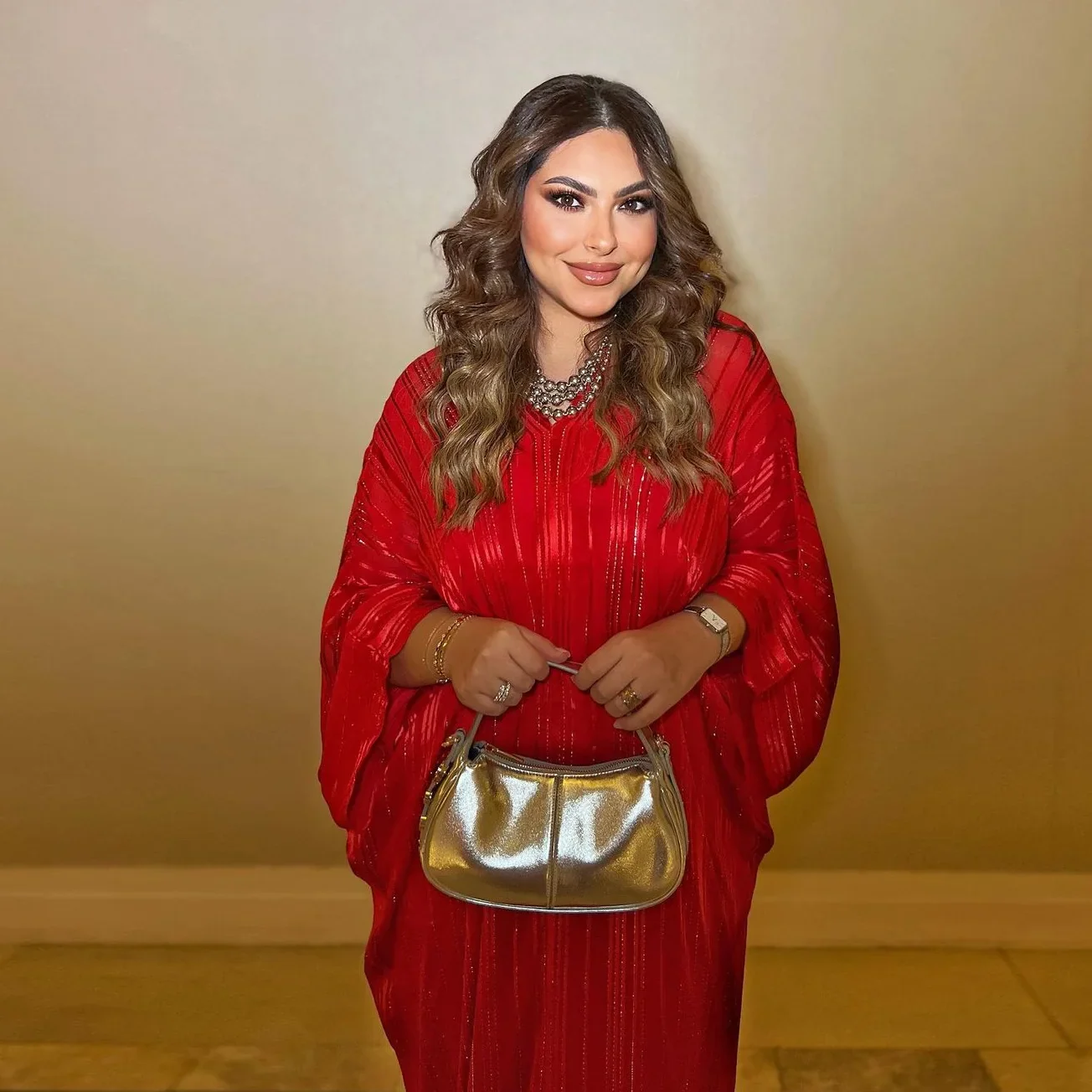 Ensemble abaya dubaï chic, manches brillantes, robe soirée - Modeste loungewear - image de produit 8